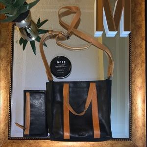 ABLE Elsabet Crossbody Tote & Wallet + free polish